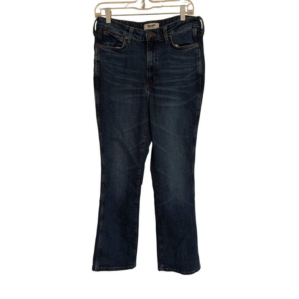 Wrangler Retro High Rise Bootcut Jeans Dark Wash Western Cowgirl 31x32